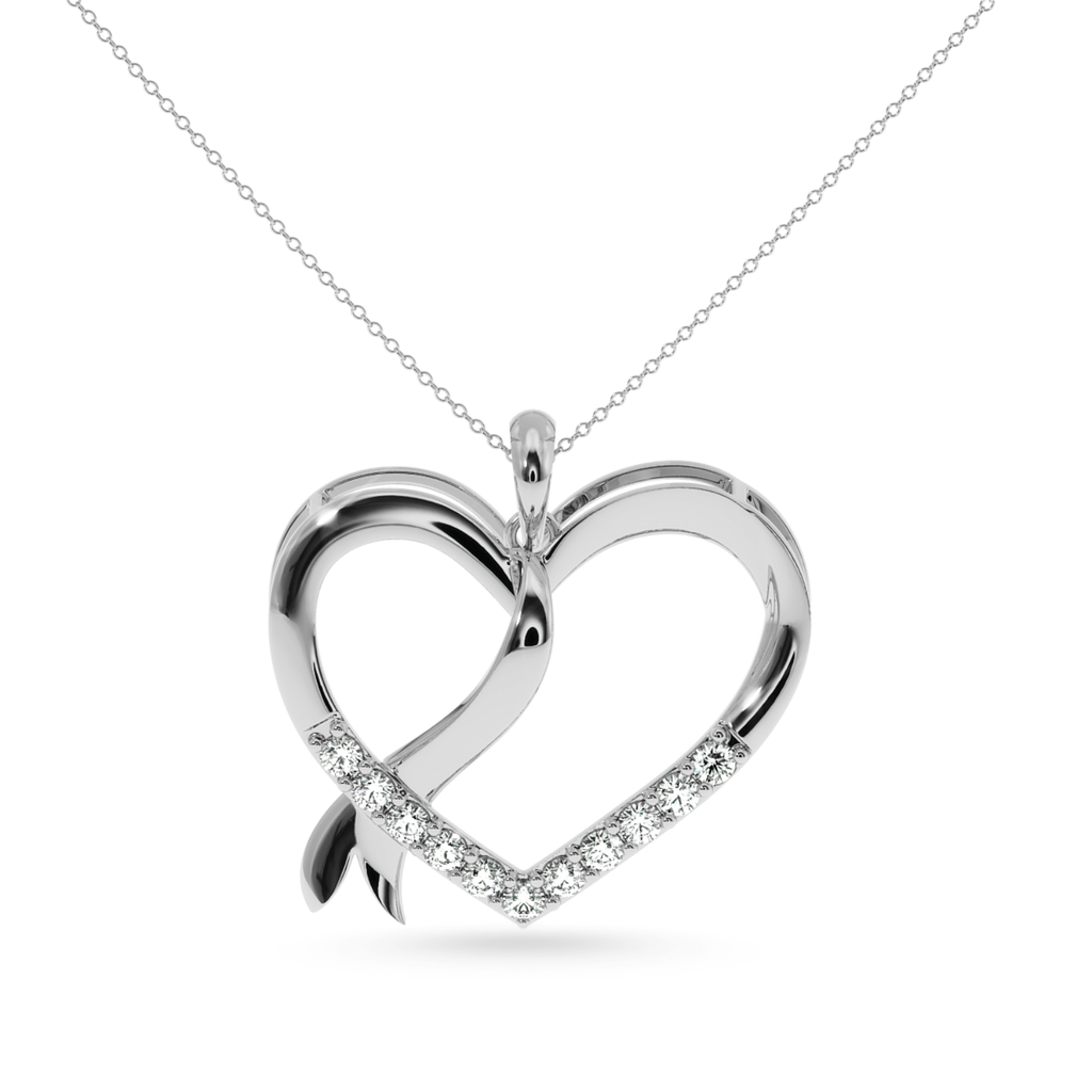 Jewelove™ Pendants SI IJ Designer Platinum Heart Diamond Pendant for Women JL PT P LC935