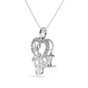 Jewelove™ Pendants Designer Platinum Heart Diamond Pendant for Women JL PT P LC937