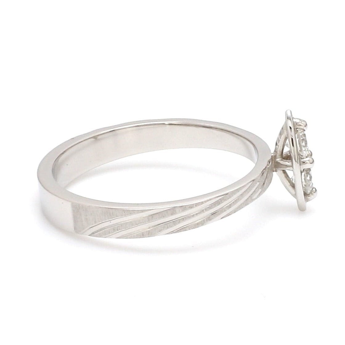 Jewelove™ Rings Designer Platinum Love Band Diamonds JL PT 1060
