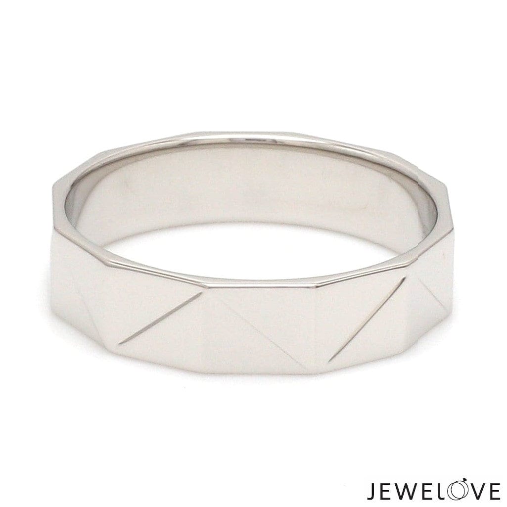 Jewelove™ Rings Designer Platinum Love Bands with Diamond JL PT 1064