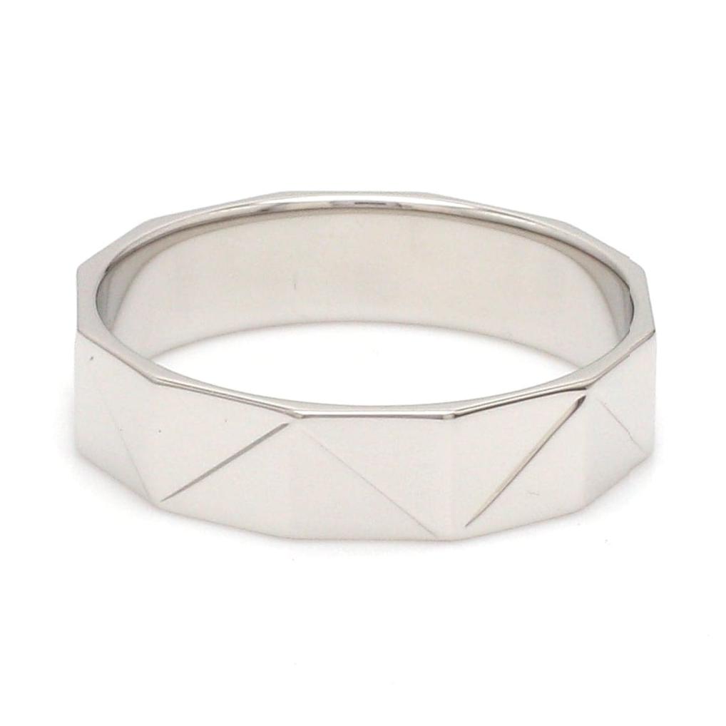 Jewelove™ Rings Designer Platinum Love Bands with Diamond JL PT 1064