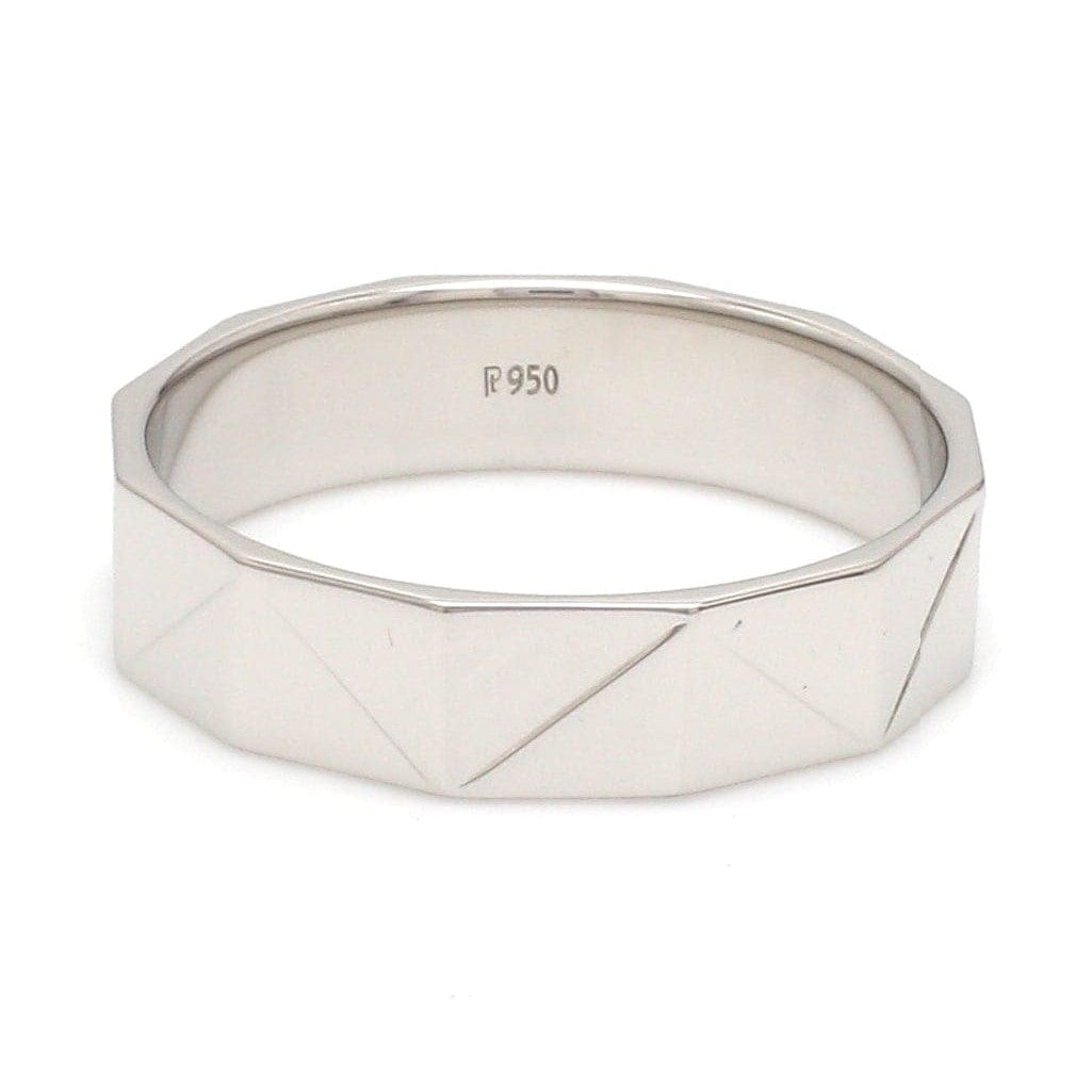 Jewelove™ Rings Designer Platinum Love Bands with Diamond JL PT 1064