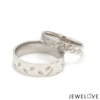 Jewelove™ Rings Designer Platinum  Princess Diamond Cut Couple Ring JL PT CB 87