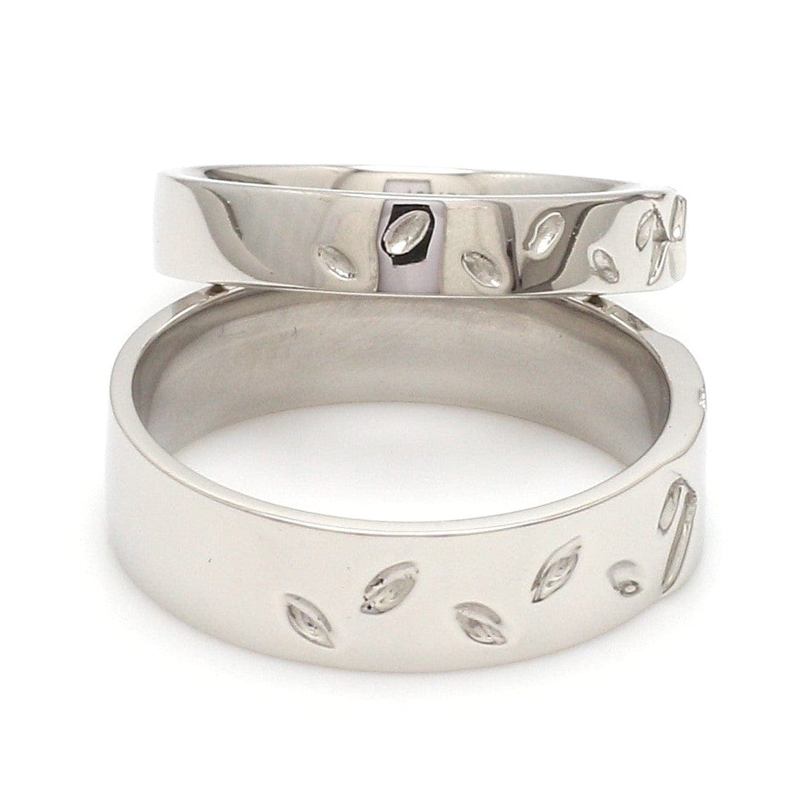 Jewelove™ Rings Designer Platinum  Princess Diamond Cut Couple Ring JL PT CB 87