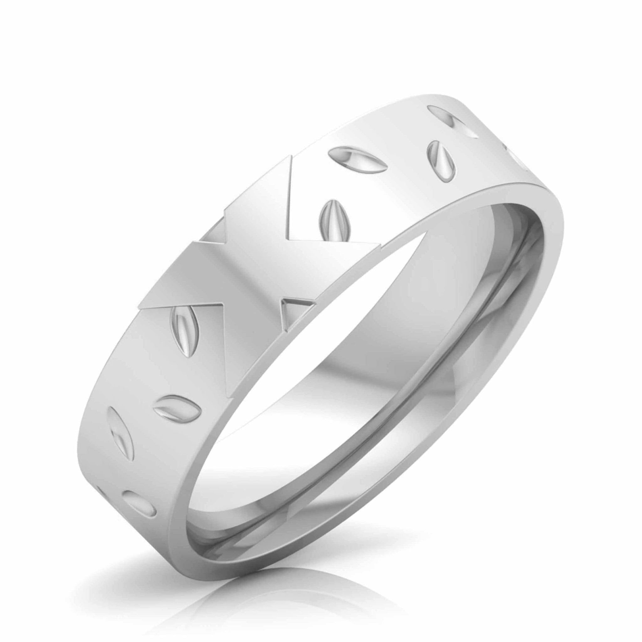 Jewelove™ Rings Designer Platinum  Princess Diamond Cut Couple Ring JL PT CB 87