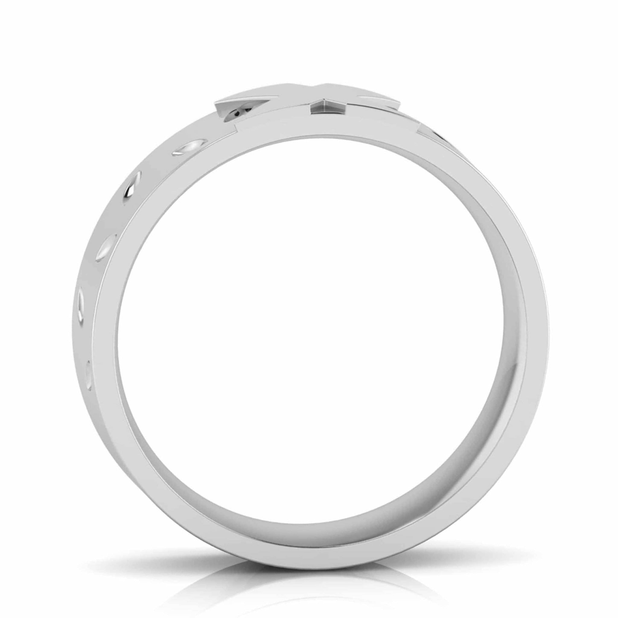 Jewelove™ Rings Designer Platinum  Princess Diamond Cut Couple Ring JL PT CB 87