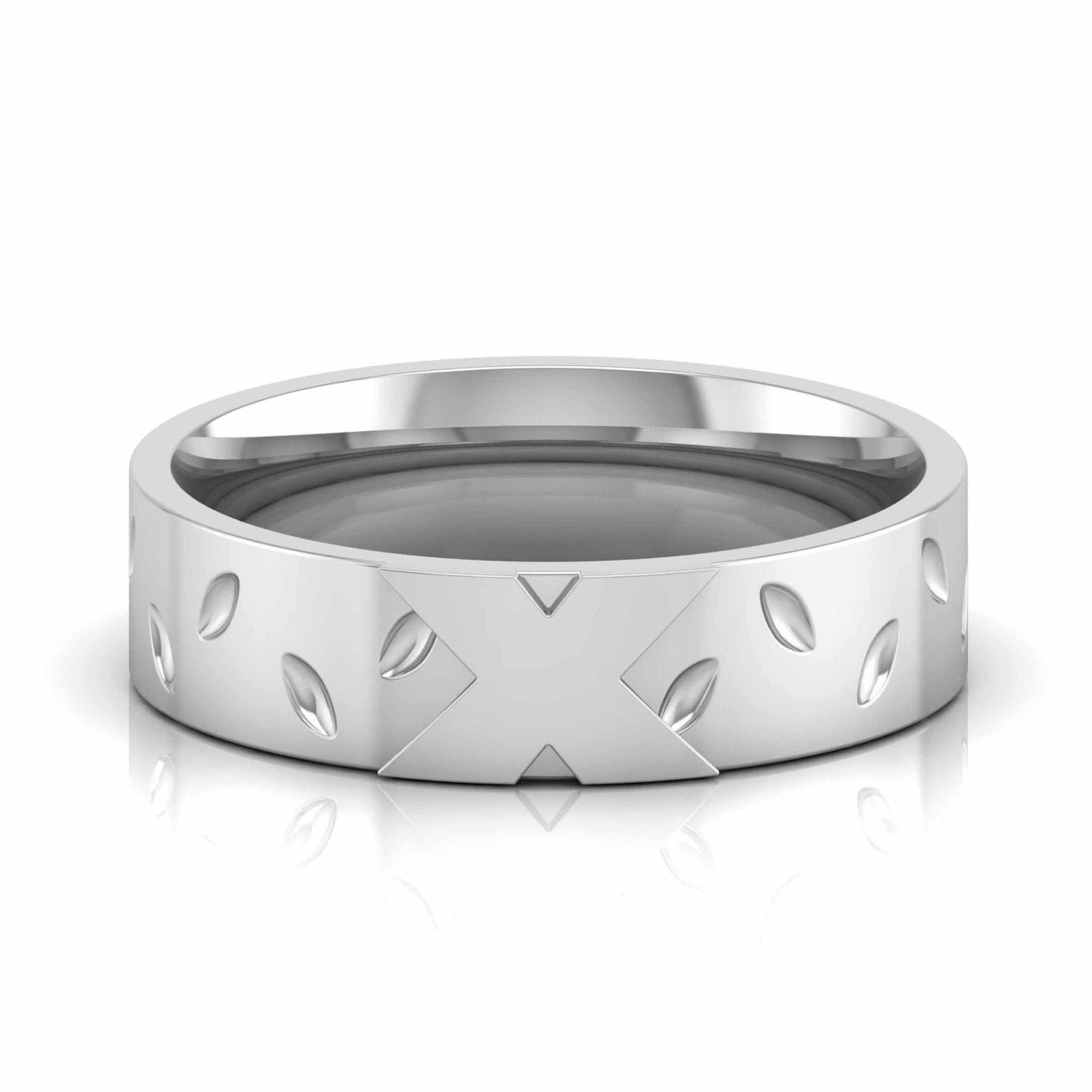 Jewelove™ Rings Designer Platinum  Princess Diamond Cut Couple Ring JL PT CB 87