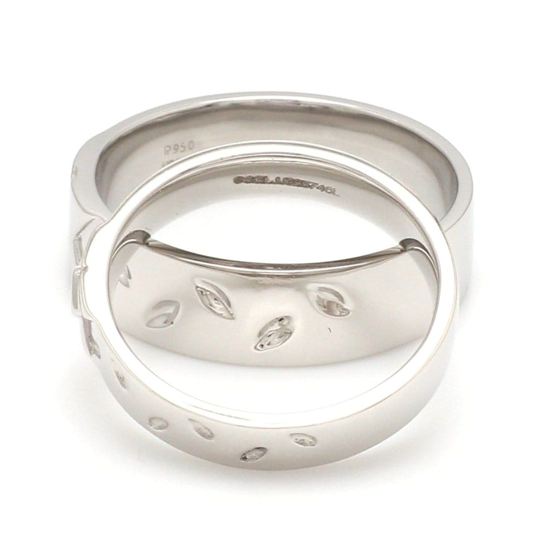 Jewelove™ Rings Designer Platinum  Princess Diamond Cut Couple Ring JL PT CB 87