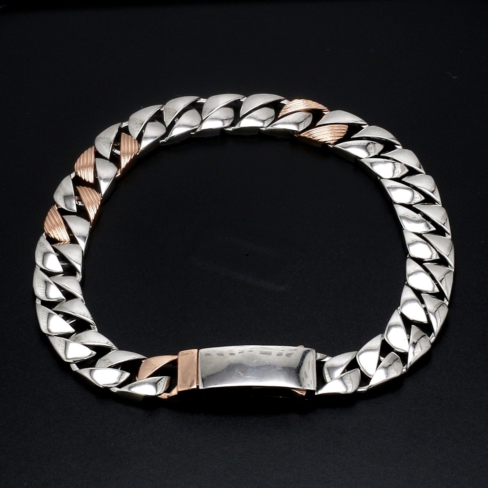 Buy Latest Gold Design Bracelet Double Line Broad 1 Gram Gold Bracelet for  Men