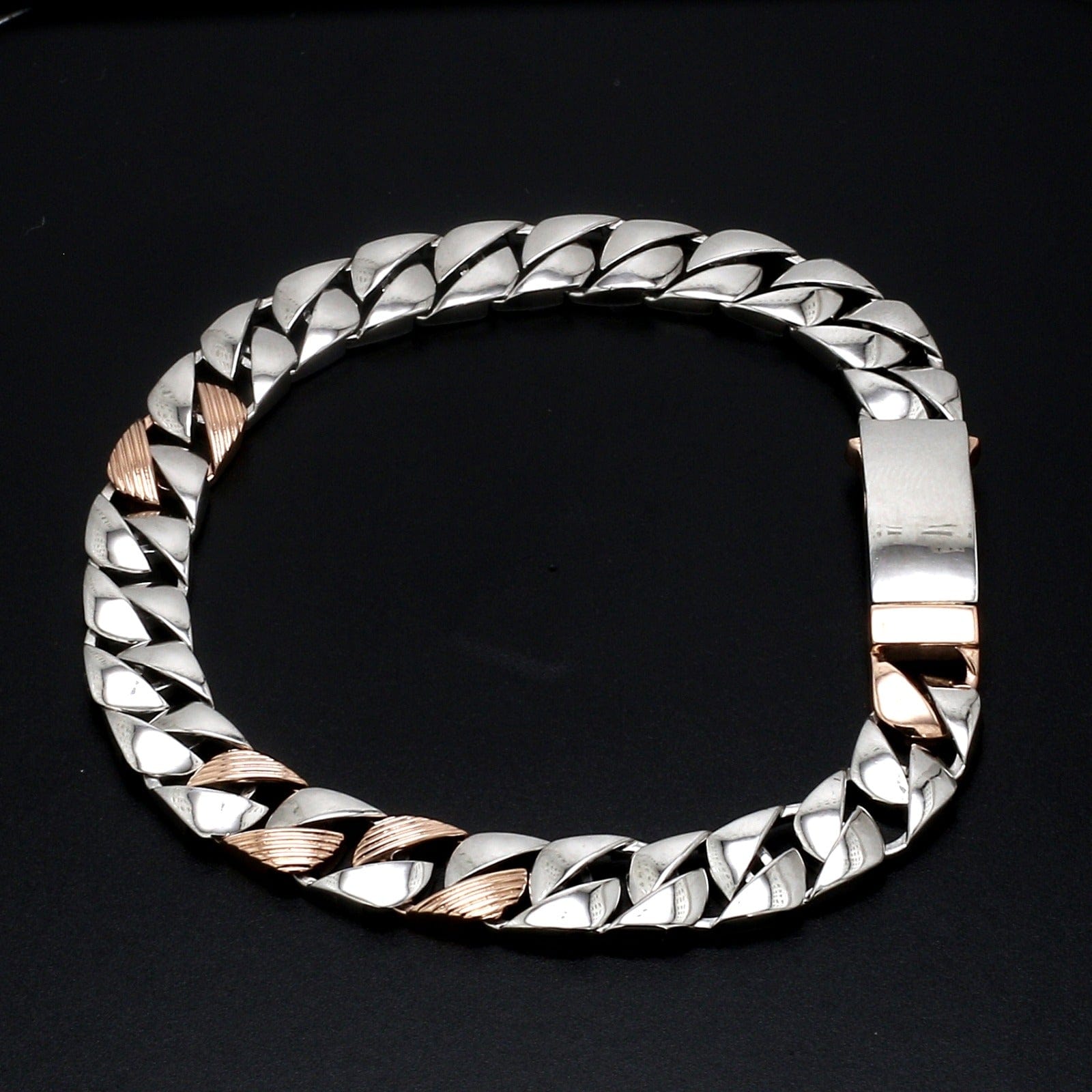 Designer Platinum Rose Gold Bracelet for Men JL PTB 752