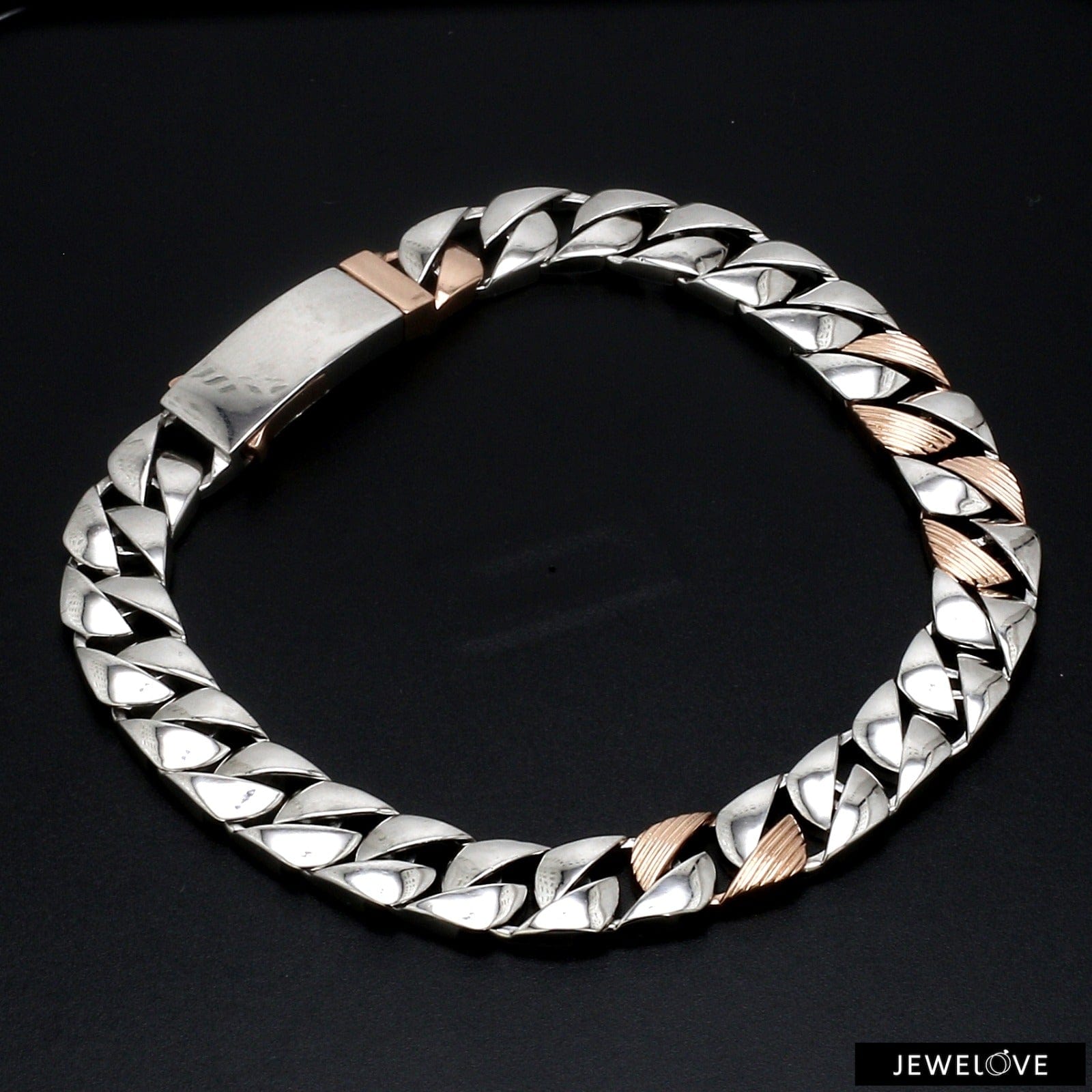 Designer Platinum Rose Gold Bracelet for Men JL PTB 752 – Jewelove™