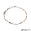 Jewelove™ Bangles & Bracelets Designer Platinum & Rose gold Bracelet with Diamond Cut Balls JL PTB 1214