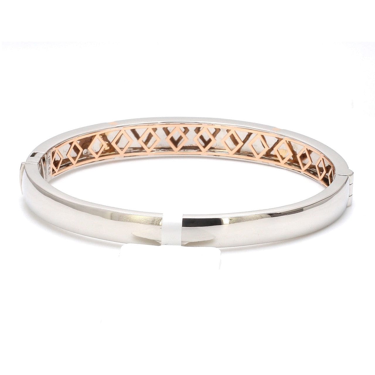 Jewelove™ Bangles & Bracelets Designer Platinum & Rose Gold Chess Bracelet for Men JL PTB 1082