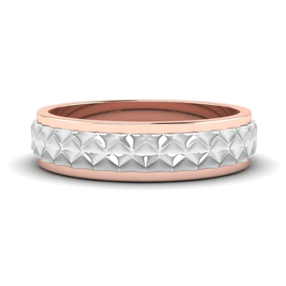 Jewelove™ Rings Designer Platinum & Rose Gold Couple Rings JL PT 1113