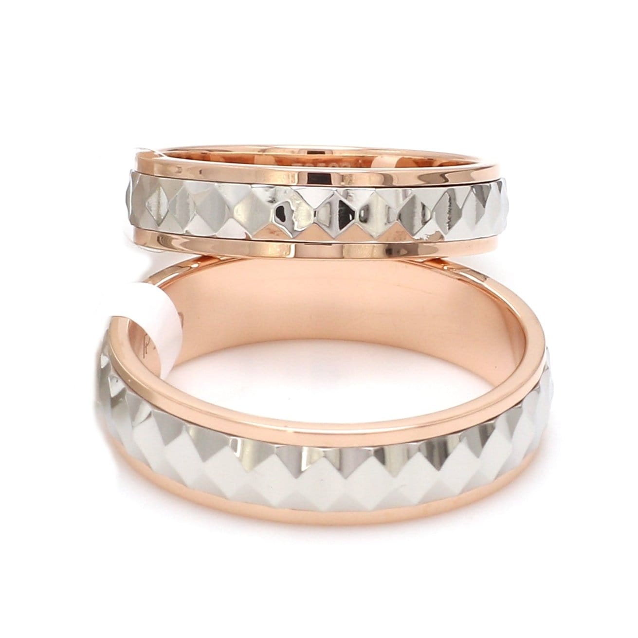 Jewelove™ Rings Designer Platinum & Rose Gold Couple Rings JL PT 1113