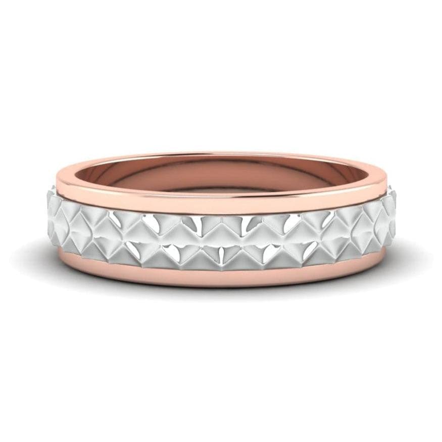 Jewelove™ Rings Designer Platinum & Rose Gold Couple Rings JL PT 1113