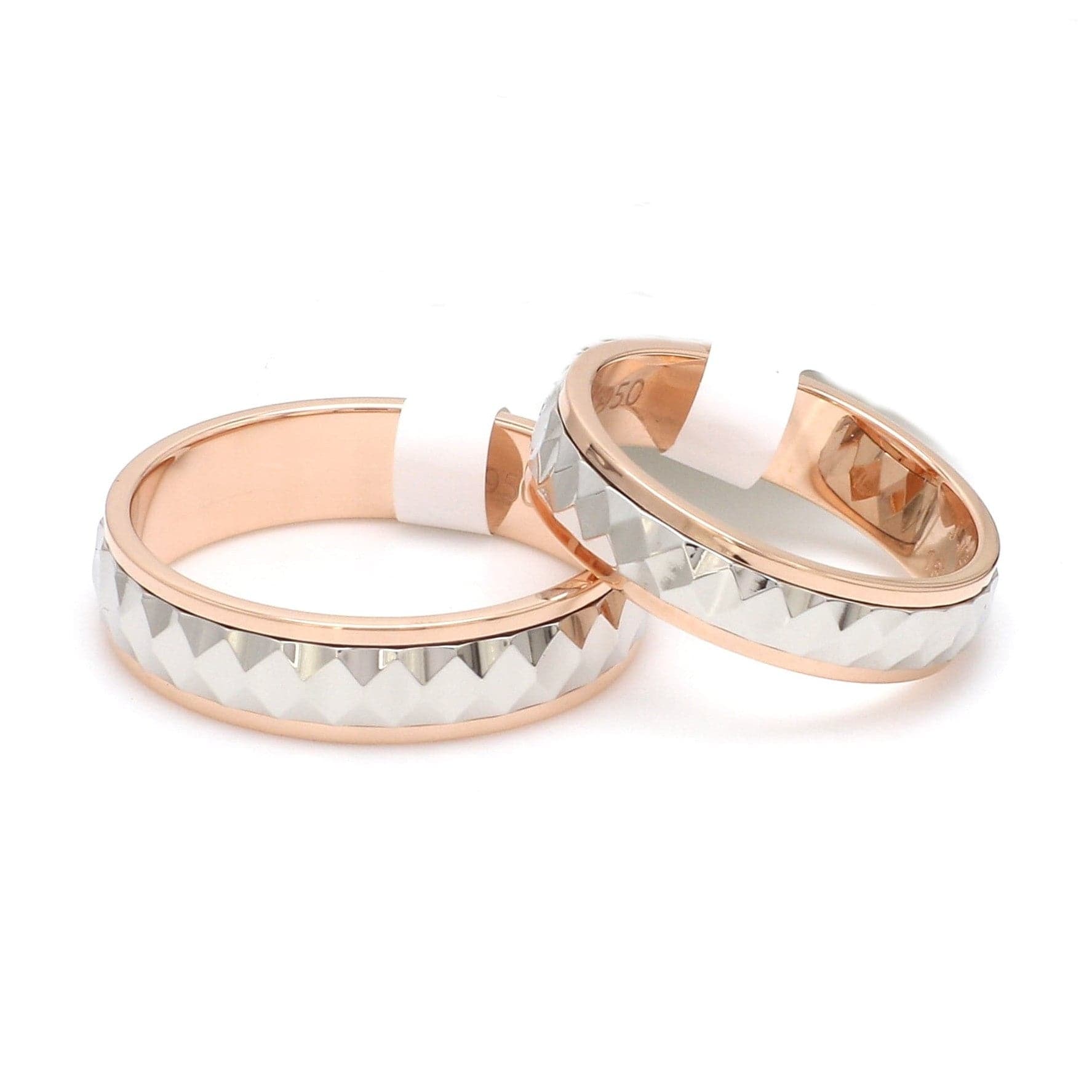 Jewelove™ Rings Both Designer Platinum & Rose Gold Couple Rings JL PT 1113