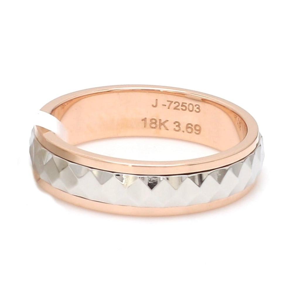 Jewelove™ Rings Men's Band only Designer Platinum & Rose Gold Couple Rings JL PT 1113