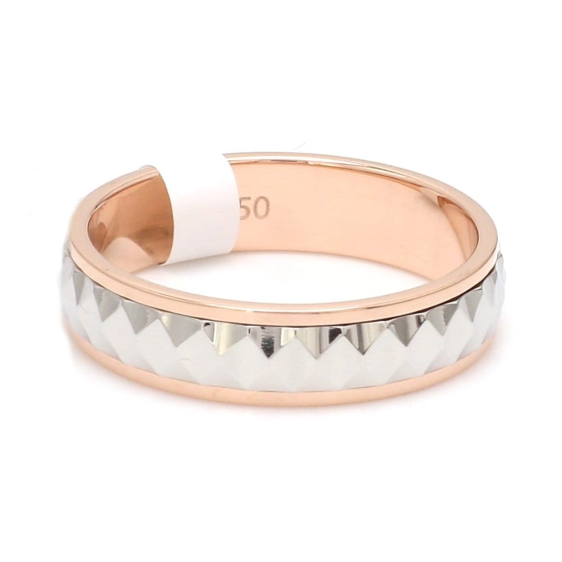 Jewelove™ Rings Women's Band only Designer Platinum & Rose Gold Couple Rings JL PT 1113