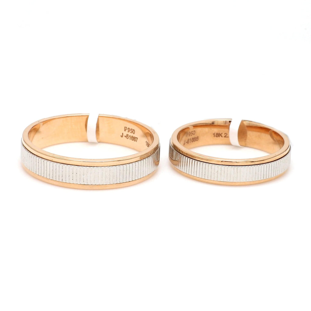 Jewelove™ Rings Both Designer Platinum & Rose Gold Couple Rings JL PT 1136