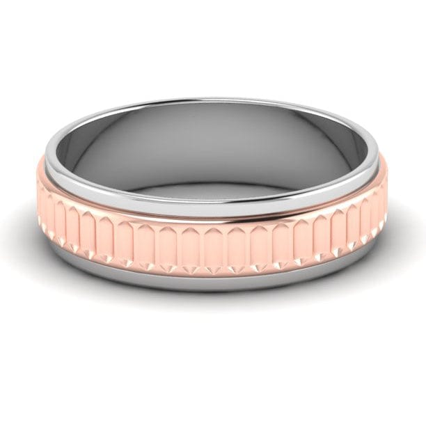 Jewelove™ Rings Designer Platinum & Rose Gold Couple Rings JL PT 638