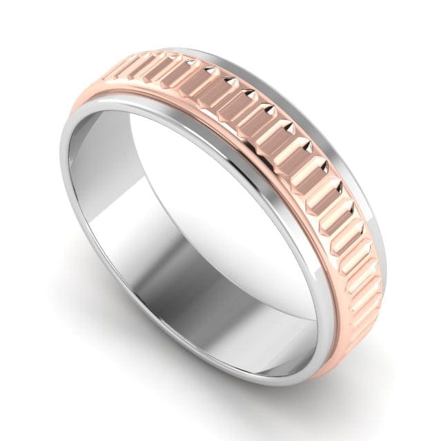 Jewelove™ Rings Designer Platinum & Rose Gold Couple Rings JL PT 638