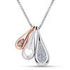 Jewelove™ Pendants SI IJ Designer Platinum & Rose Gold Pendant with Diamonds JL PT P 226