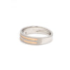 Jewelove™ Rings Designer Platinum Rose Gold Ring with Grooves & Diamonds for Women JL PT 570-A