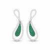 Jewelove™ Pendants & Earrings Designer Platinum Set with Diamond & Emerald for Women JL PT PE NL8523-E