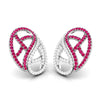 Jewelove™ Pendants & Earrings Earrings only Designer Platinum Set with Diamond & Ruby for Women JL PT PE NL8526-R
