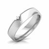 Jewelove™ Rings Men's Band only / SI IJ Designer Platinum Single Diamond Couple Ring JL PT CB 104