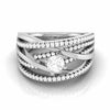 Jewelove™ Rings Designer Platinum Solitaire Engagement Ring for Women JL PT R-26