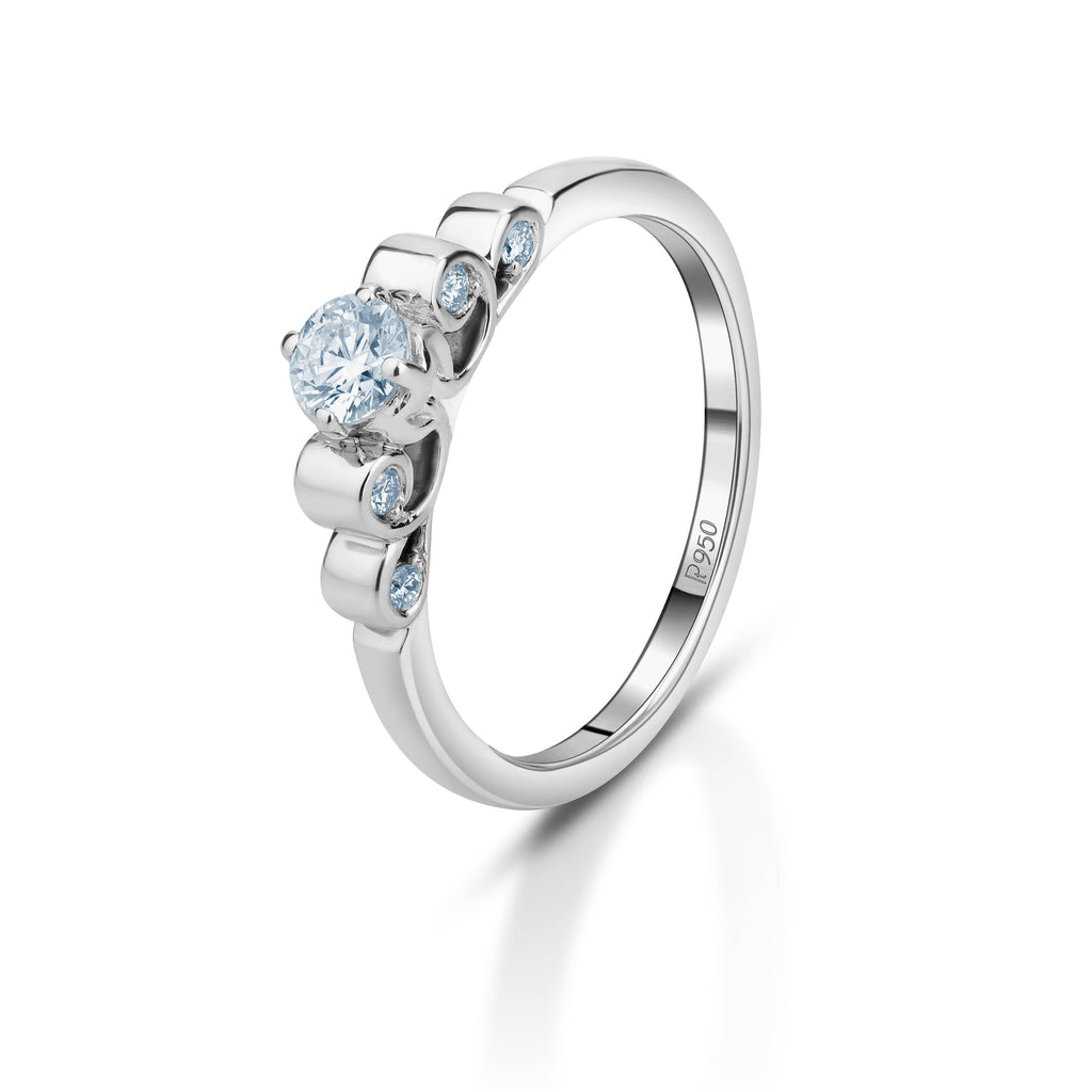Jewelove™ Rings J VS / Women's Band only Designer Platinum Solitaire Ring with 0.30 cts. Solitaire for Women JL PT 1080