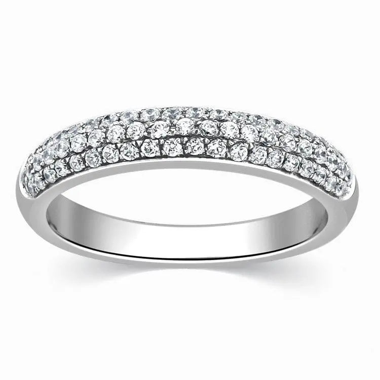 Jewelove™ Rings SI IJ / Women's Band only Designer Platinum Wedding Band with Diamonds for Women SJ PTO 317