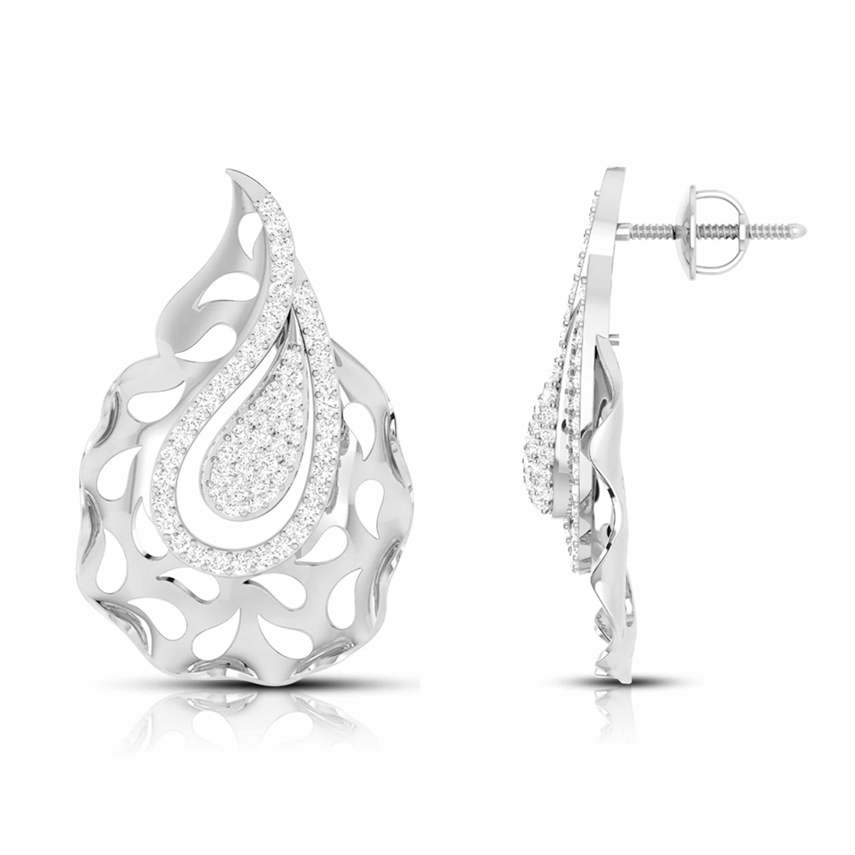 Simple Pearl Drop Earrings | Snow Slide Pearl Drop Earring | CaratLane