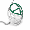 Jewelove™ Pendants Designer Platinum with Diamond Emerald Pendant for Women JL PT P NL8526-E