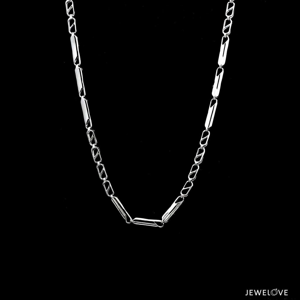Jewelove™ Chains Designer Uni-Sex Platinum Chain JL PT CH 1024-PT