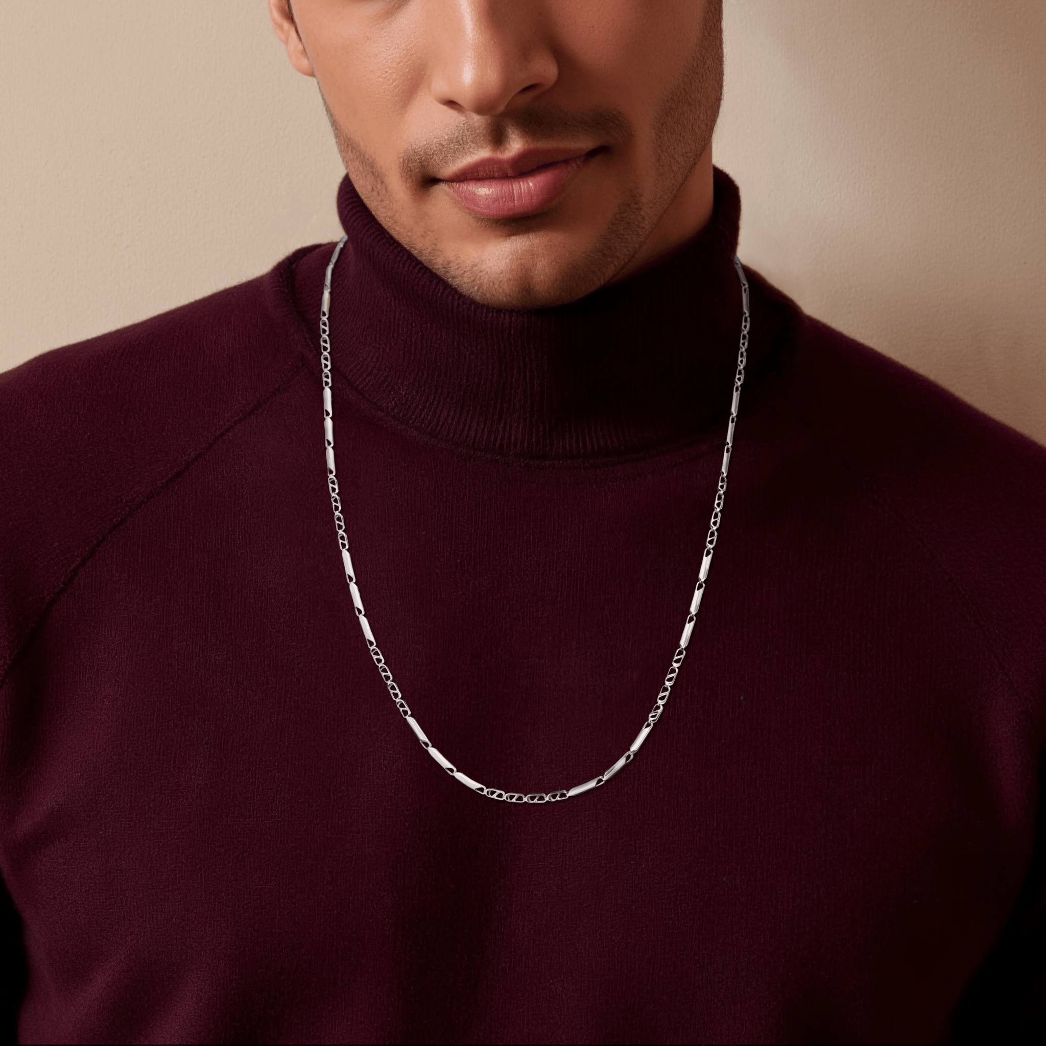 Jewelove™ Chains Designer Uni-Sex Platinum Chain JL PT CH 955-PT