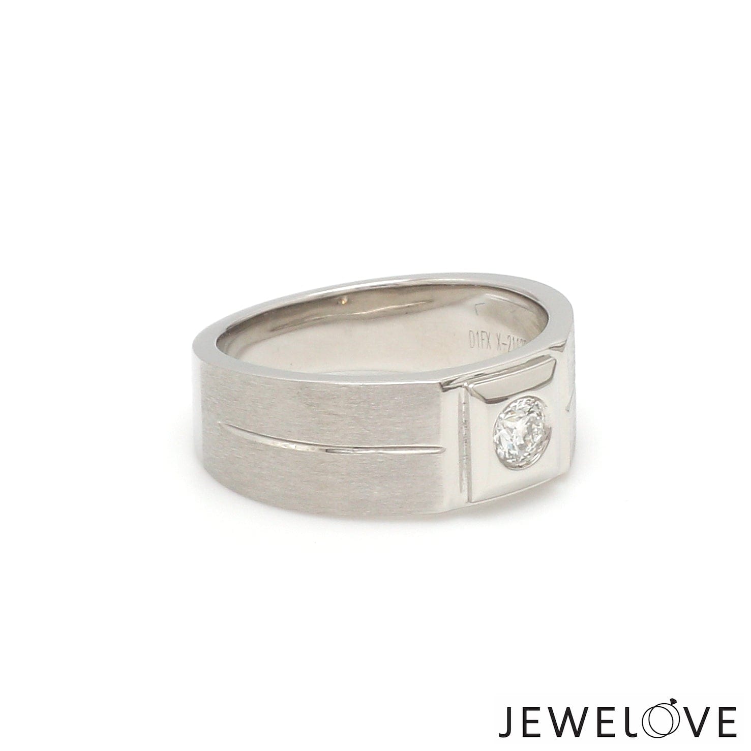 Jewelove™ Rings Diamond Platinum Ring for Men JL PT 1110