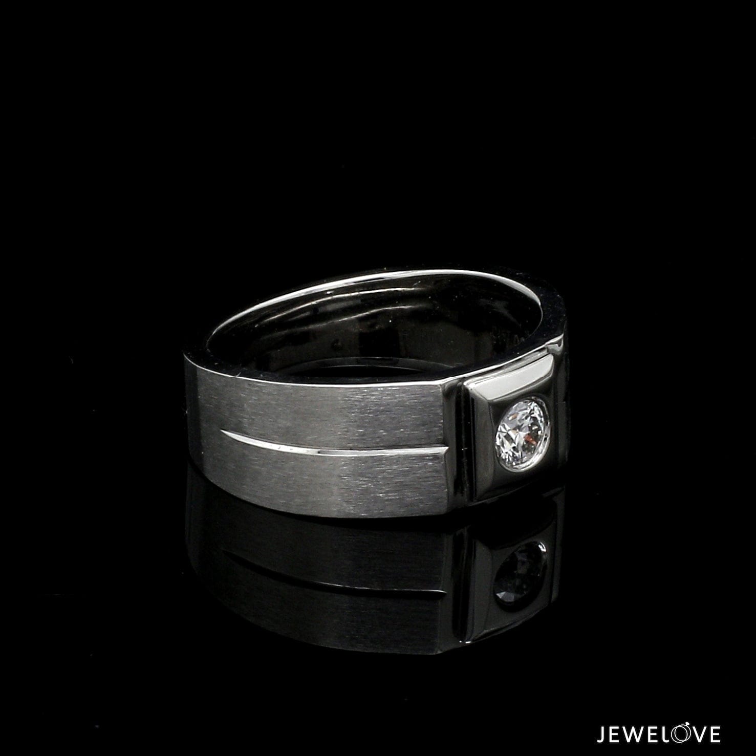 Jewelove™ Rings Diamond Platinum Ring for Men JL PT 1110