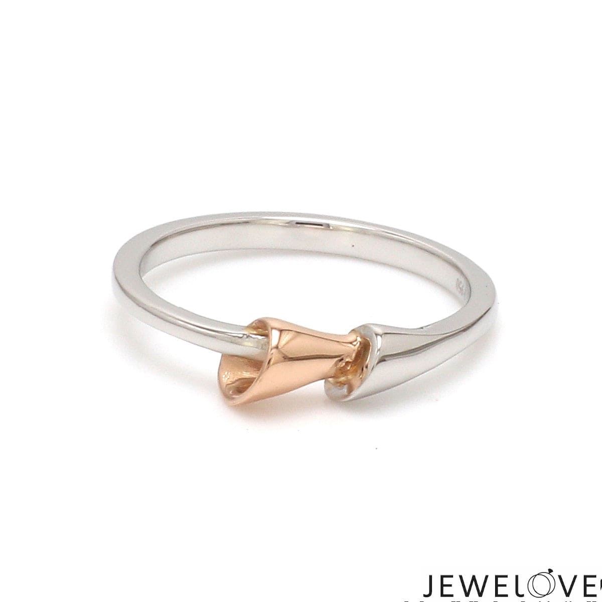 Jewelove™ Rings Women's Band only Evara Plain Platinum Rose Gold Ring for Women JL PT 1409