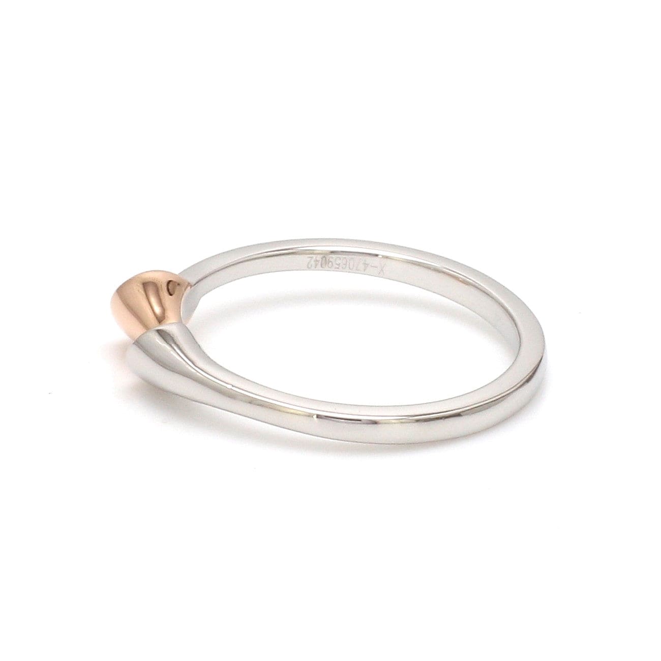 Jewelove™ Rings Women's Band only Evara Plain Platinum Rose Gold Ring for Women JL PT 1409