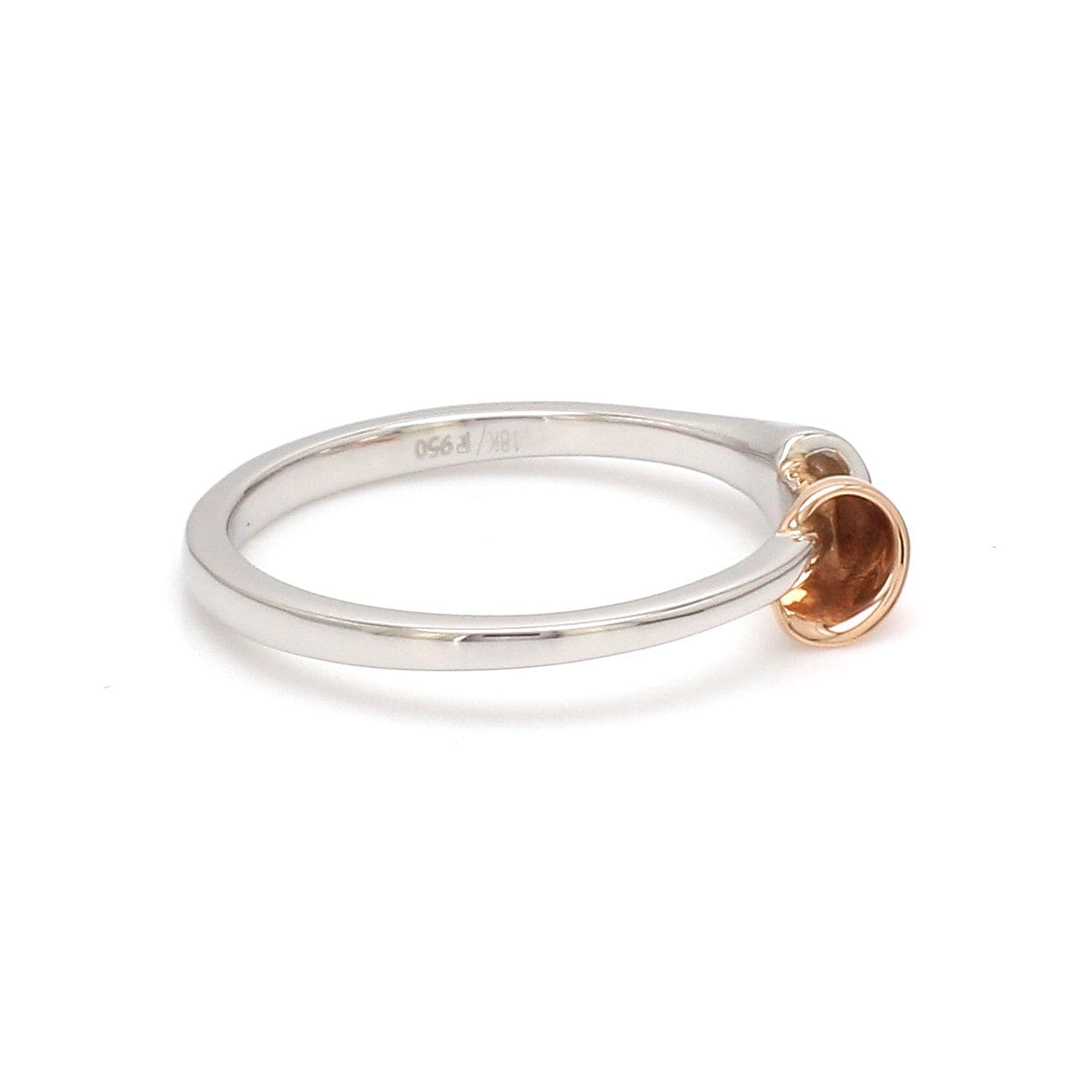 Jewelove™ Rings Women's Band only Evara Plain Platinum Rose Gold Ring for Women JL PT 1409