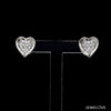 Jewelove™ Pendants & Earrings Earrings only / SI IJ Evara Platinum Diamond Heart Pendant Set JL PT P E 326