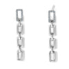 Jewelove™ Earrings Evara Platinum Diamond Rectangle Links Earrings for Women JL PT E 317