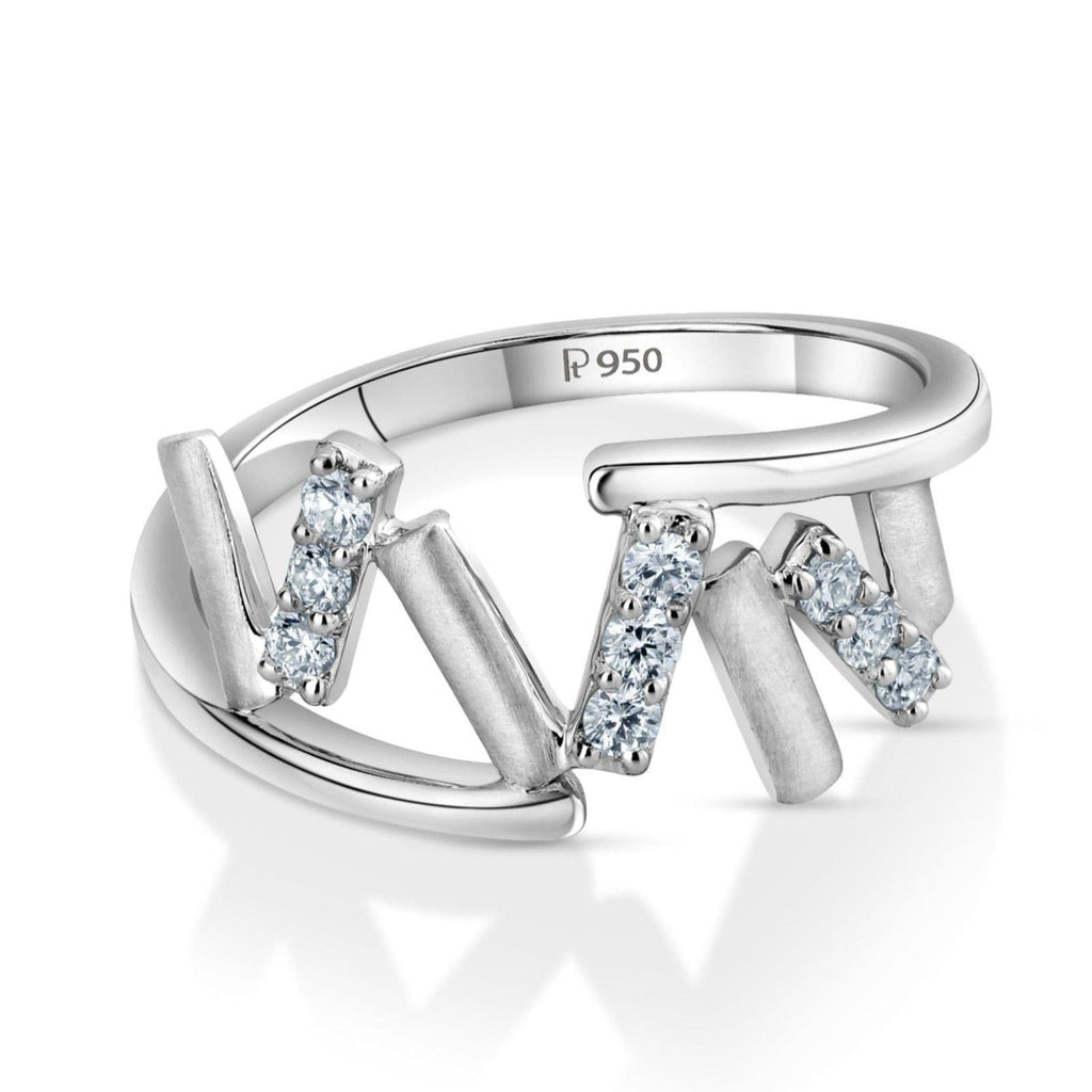 Jewelove™ Rings SI IJ Evara Platinum Diamond Ring for Women JL PT 1040