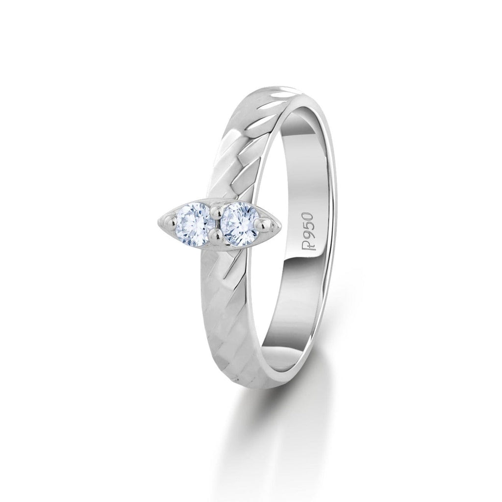 Jewelove™ Rings SI IJ / Women's Band only Evara Platinum Diamond Ring for Women JL PT 1086