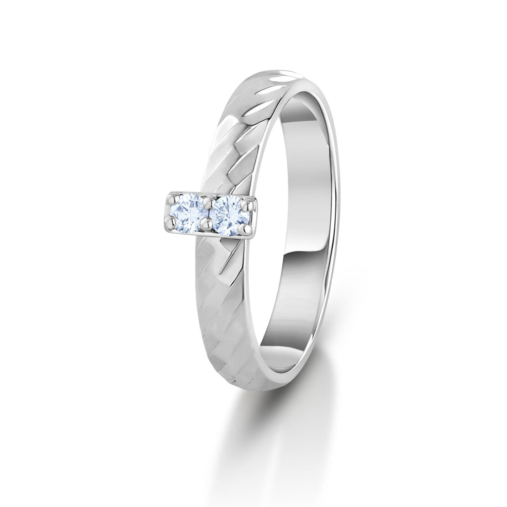 Jewelove™ Rings SI IJ / Women's Band only Evara Platinum Diamond Ring for Women JL PT 1087