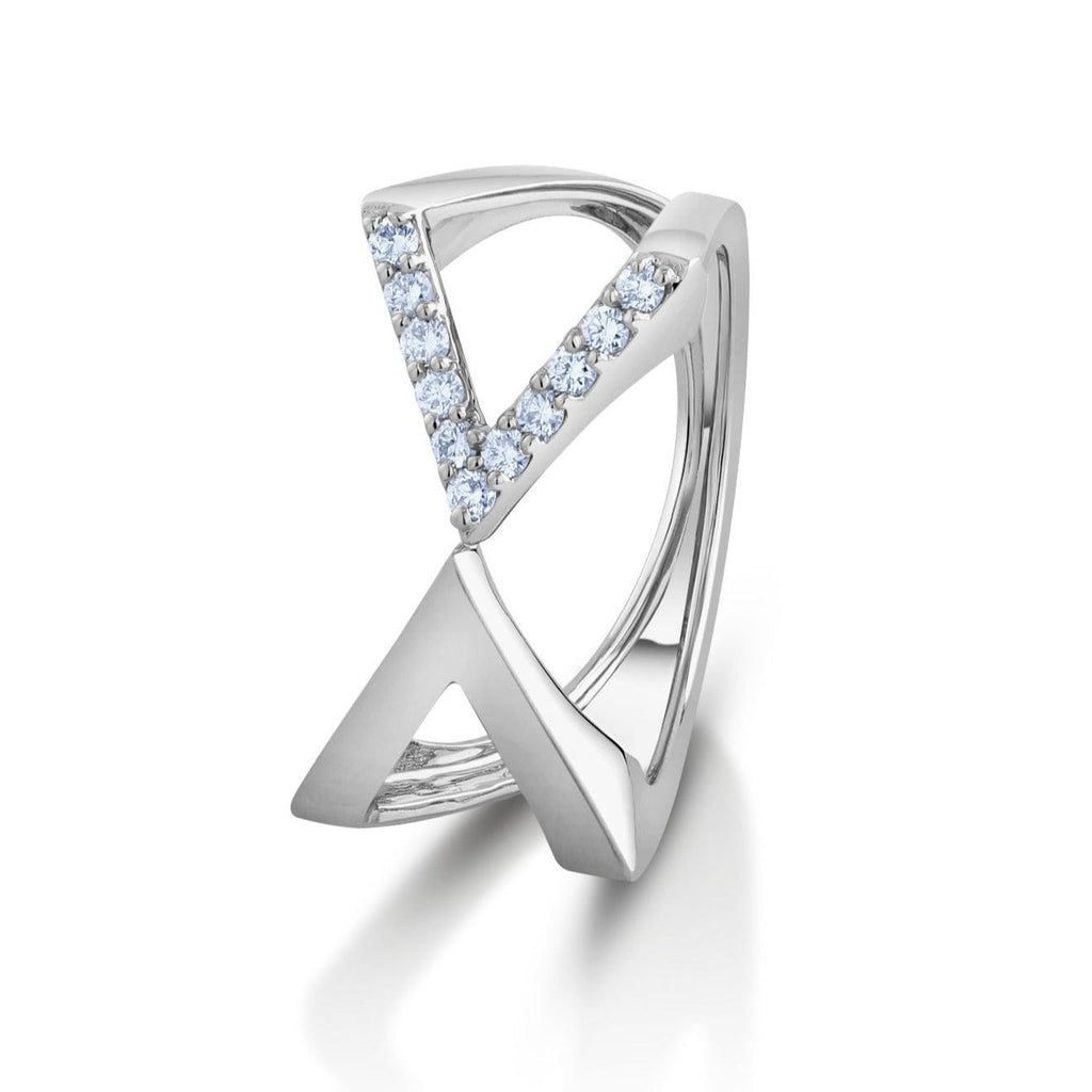 Jewelove™ Rings SI IJ / Women's Band only Evara Platinum Diamond Ring for Women JL PT 1090