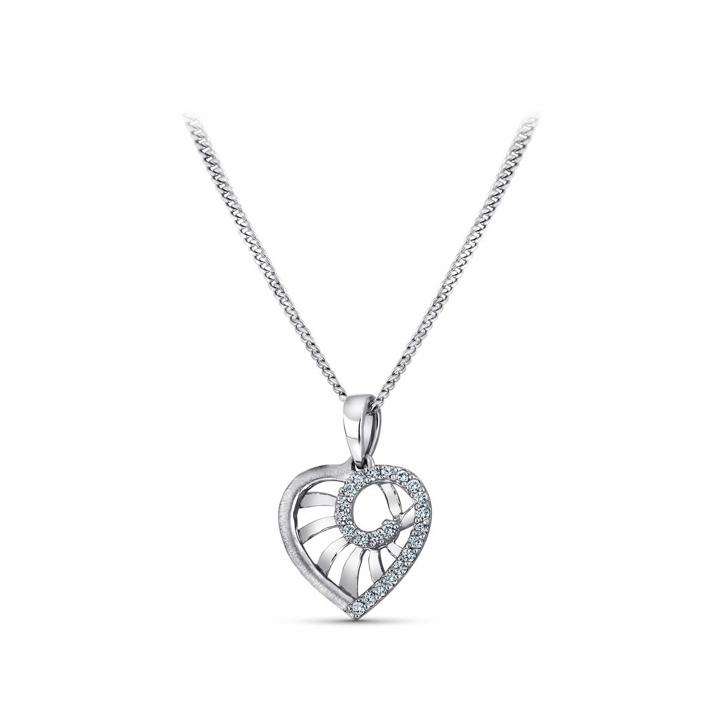 Jewelove™ Pendants Evara Platinum Diamonds Heart Pendant JL PT P 328